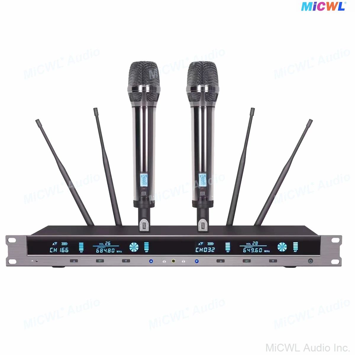 Advanced EW9000 200 Channel Wireless Microphone Digital System Built-in Sound Processor Stage Performance Live Super Cardioid