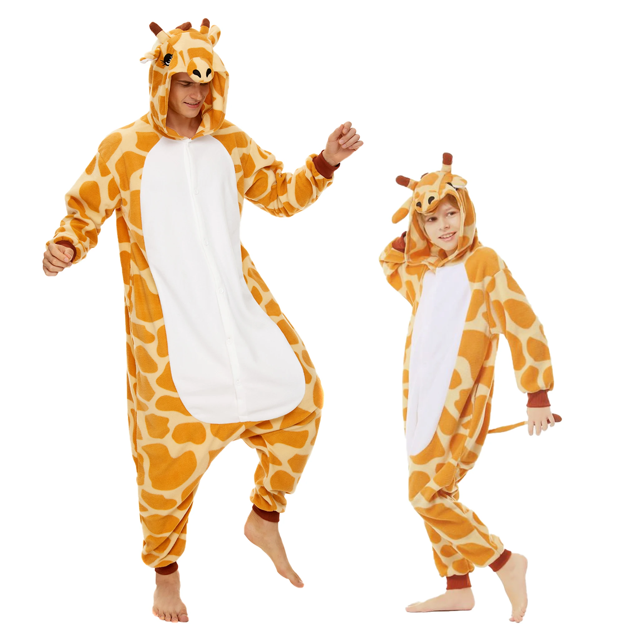 

CANASOUR Animals Onesie Pajamas Family Matching Sleepwears Winter Soft Homewear Halloween Christmas Cosplay Costume