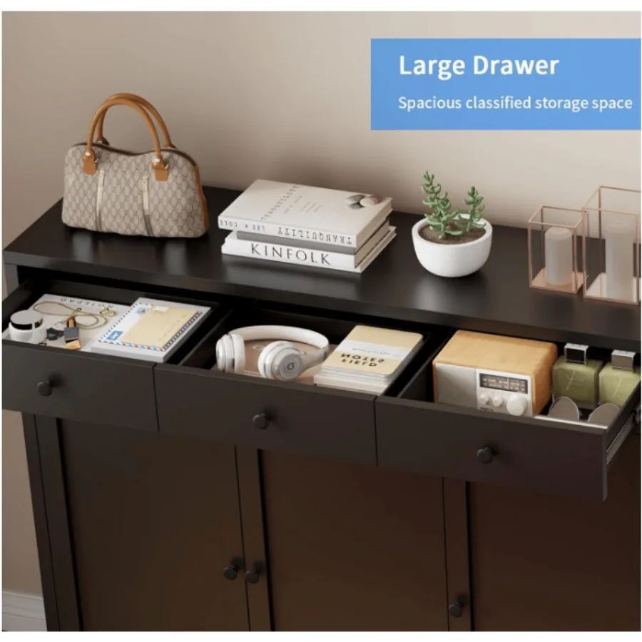 

Шкаф для хранения обуви с 3-мя дверцами, металлический шкаф для обуви с ящиками, отдельно стоящая полка для обуви с регулируемыми полками, органайзер для обуви