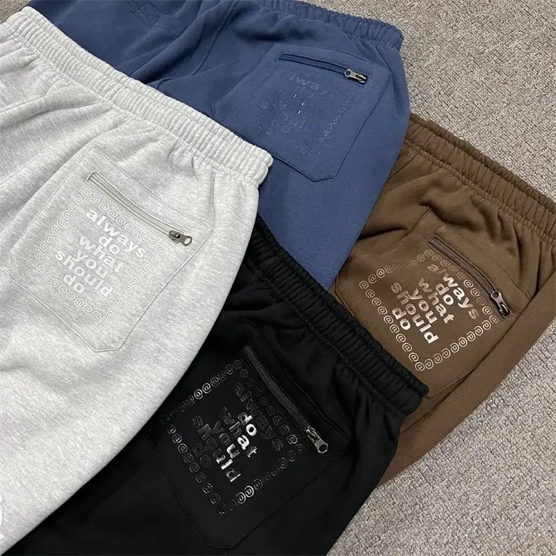 

Spring and summer casual pants for women classic gray wide-leg trousers hip-hop high street sports pants versatile wardrobe