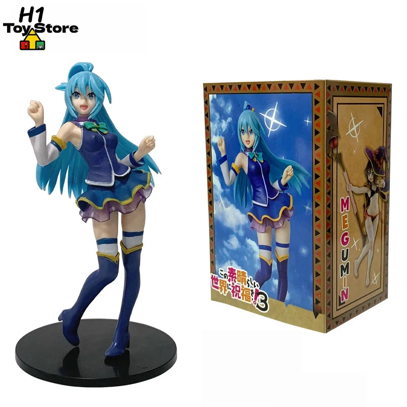 

KonoSuba Megumin Aqua Anime Figure PVC Action Figure Collectible Model Bikini Standing Pose Anime Girl Display Fan Gift