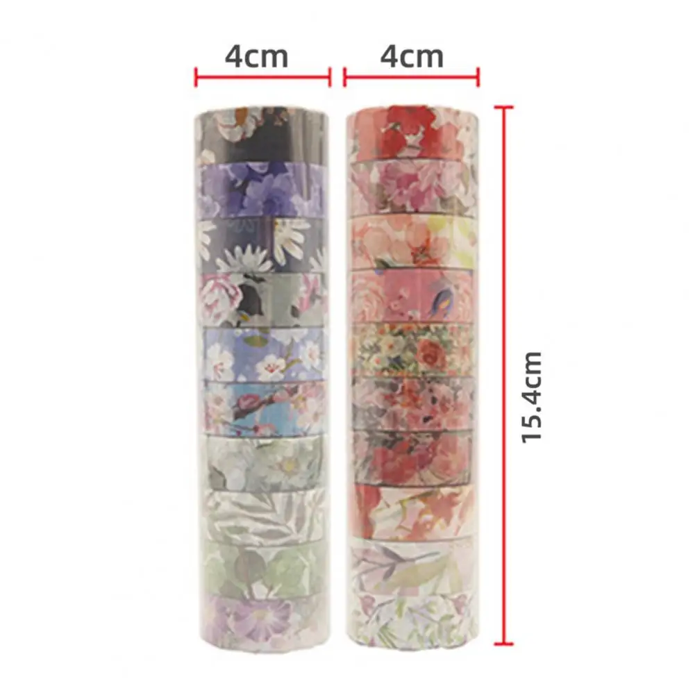 Cinta Washi con estampado Floral para álbum de recortes, 20 rollos, Bloc de recortes de primavera, diarios, planificadores, Diy