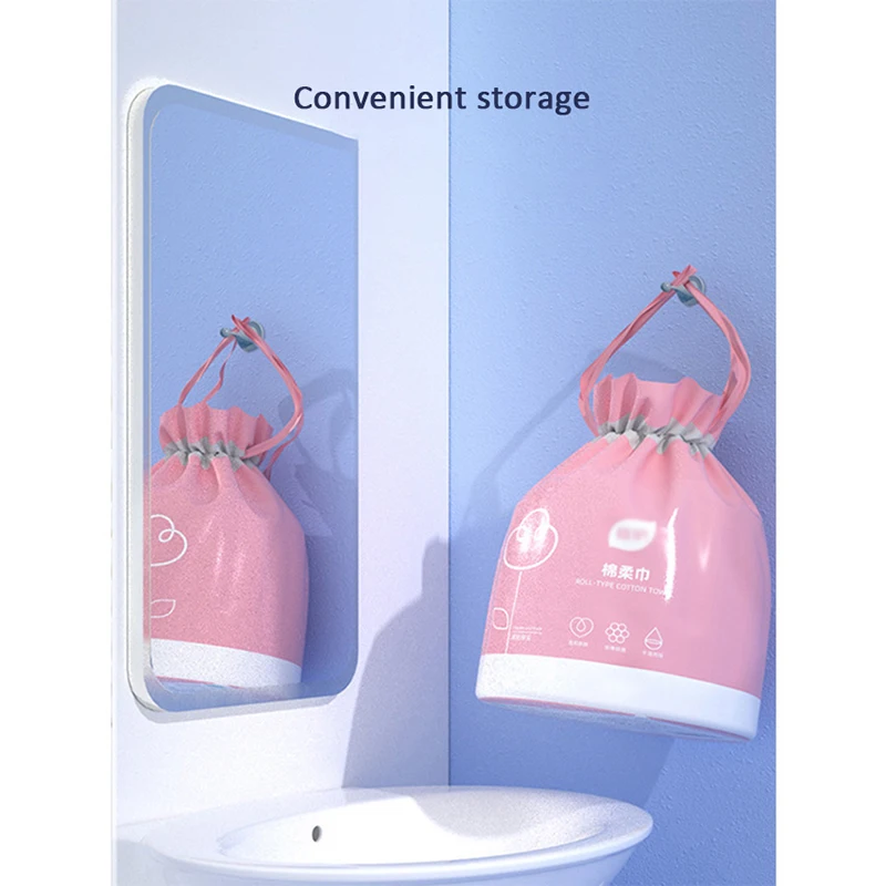 Toalla de limpieza Facial desechable, paño suave de algodón grueso, paño de lavado para el cuidado de la piel, rollo de pañuelos, 40 hojas