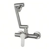 Kitchen Faucet Wall Mounted Bathroom Sink Mixer Taps Hot and Cold Water 360 Degree Free Rotation Medidores De Cozinha