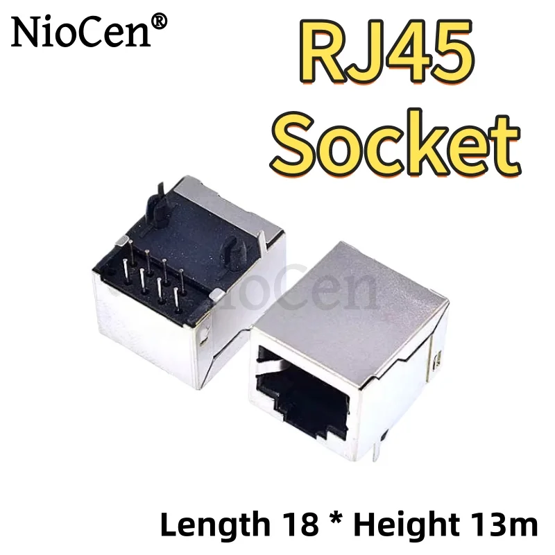 (5 pièces) prise RJ45 18.3mm 58 8P8C 18mm interface réseau/prise de câble longueur 18 * hauteur 13mm