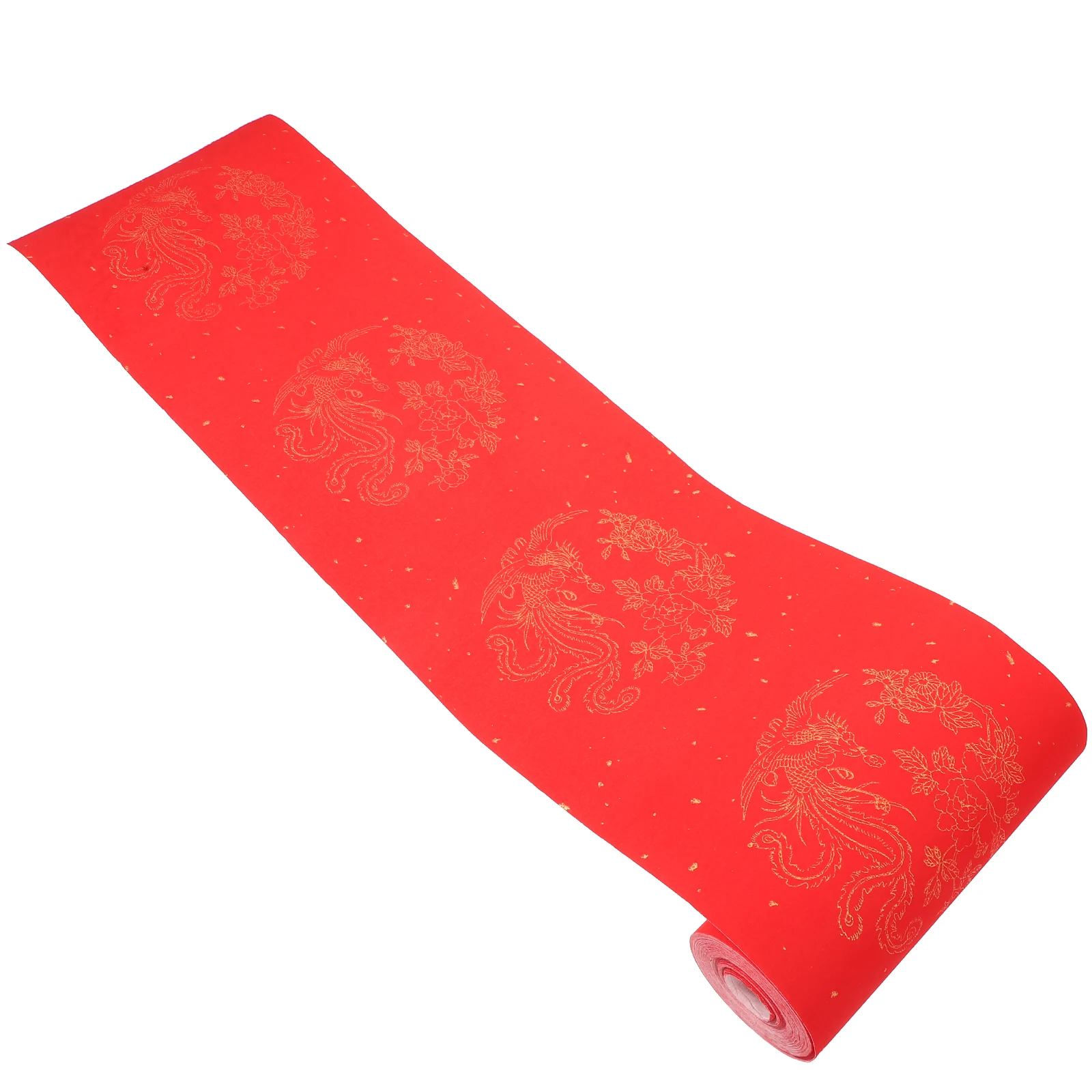 

1 Roll Calligraphy Practice Red Paper Blank Rice Paper For Chinese New Year Diy Writing Craft Scroll Painting Character Sheet