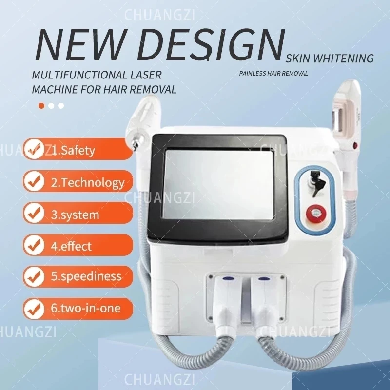 2 in 1 OPT Laser Picolaser Powerful Portable Hair Removal Machine IPL Magneto-OPT IcalSalon