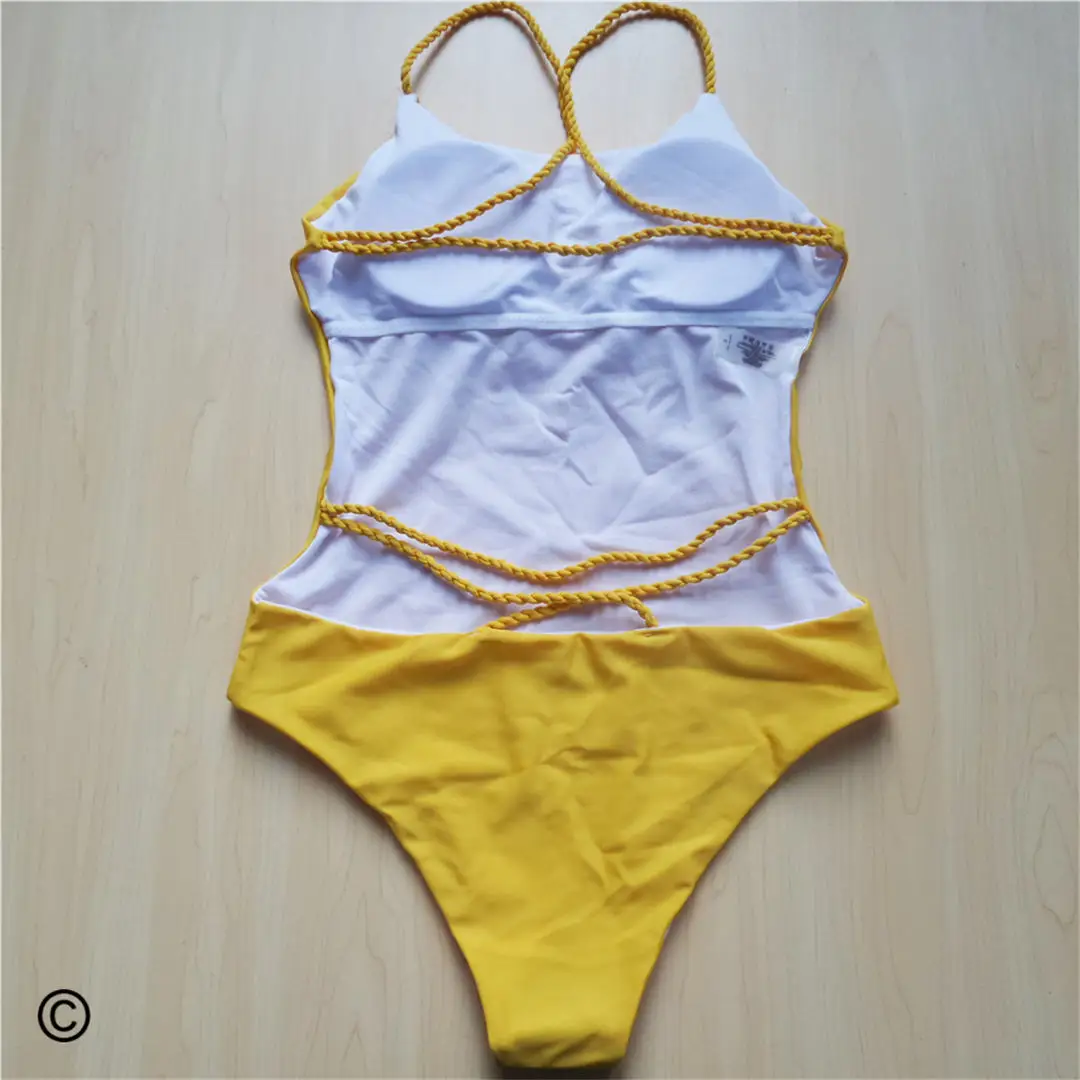 7 Farben 2026 Geflochtener Riemen Kreuzrücken Sexy Einteiliger Badeanzug Damen Bademode Badeanzug für Frauen Schwimmkleidung V127 – Detail 28