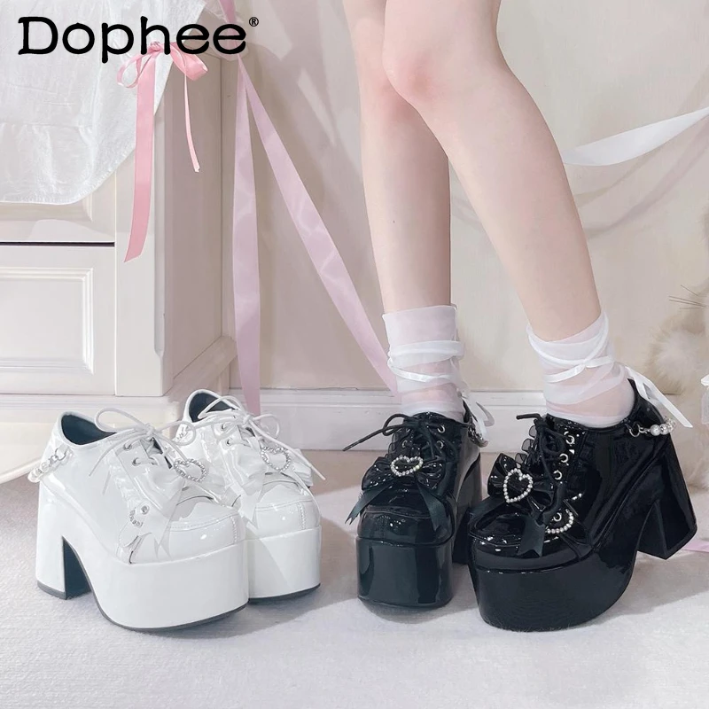 

Original Mass- Produced Subcultural Platform Heels Women's Japanese Style Mine Round Head Mary Jane Shoes Lolita High Heels