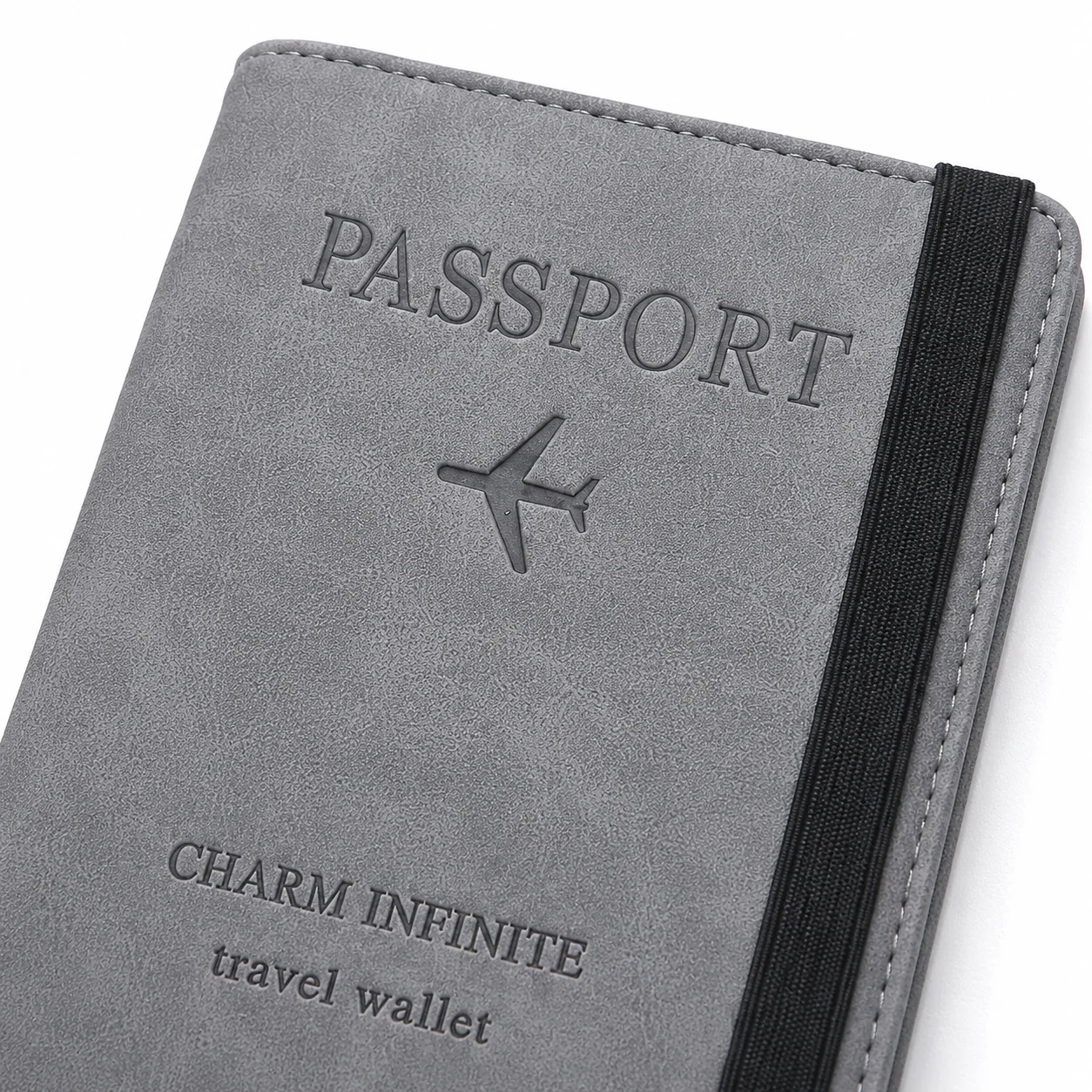 RFID Travel Passport Holder PU Leather Case for Women Men Ticket Wallet Credit Card ID Cover Protective Organizer with Slots