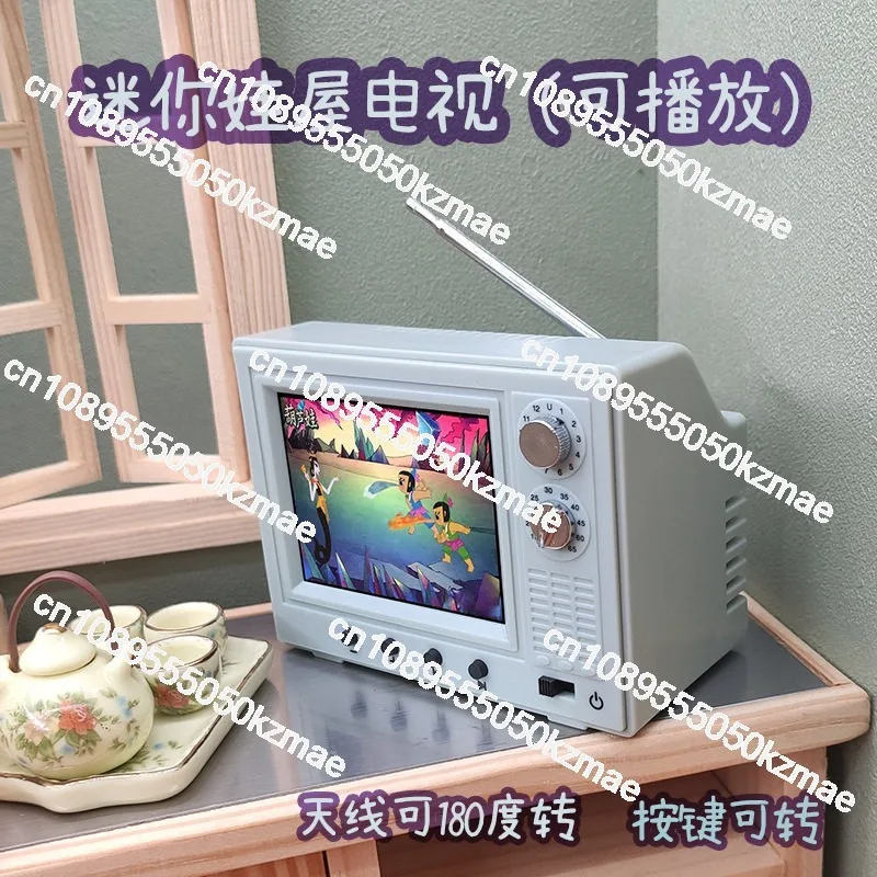 Suitable for mini small TVs to watch and play miniature scenes furniture model living room