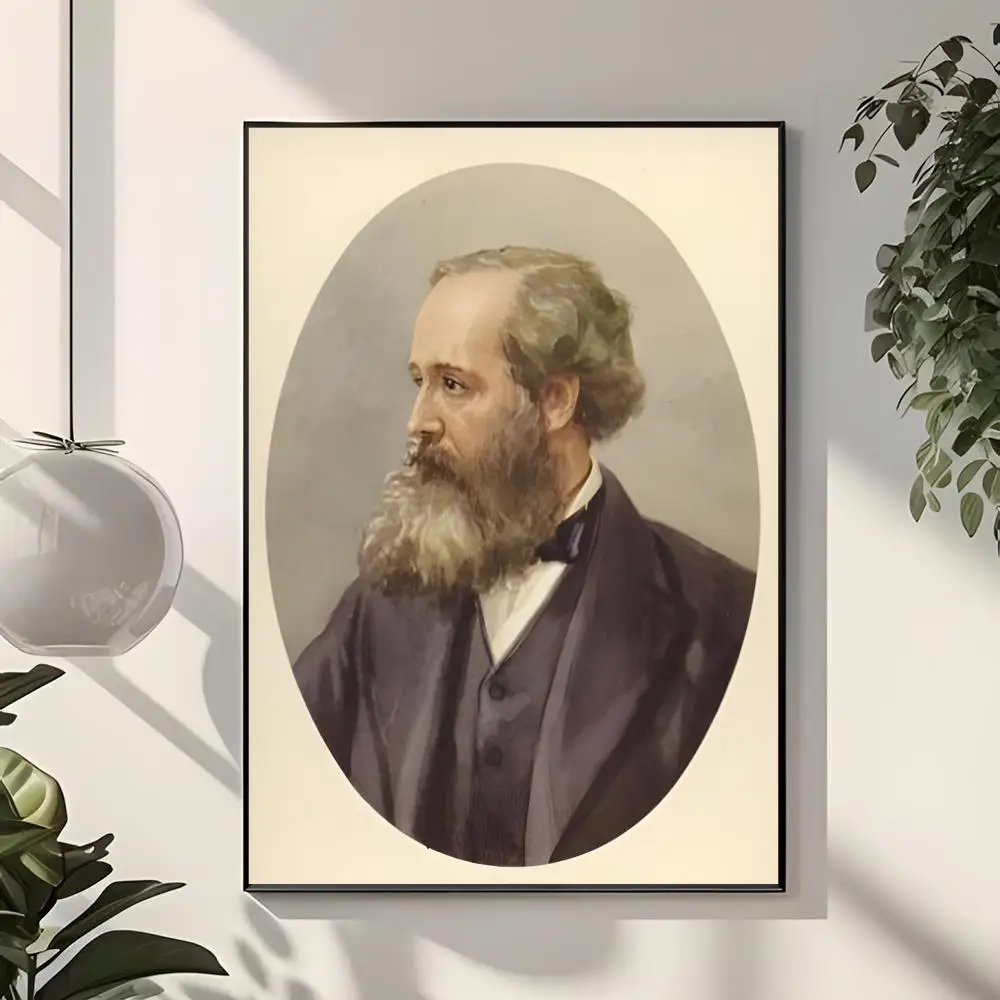 Historical Scientist J-James Clerk Maxwell Poster  Classic Home Interior Design & Modern Wall Decor Art Collection