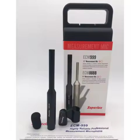 Superlux ECM-999 ECM999 1/2" standard measurement microphone for room sonic analysis systems,measurement,testing and recording