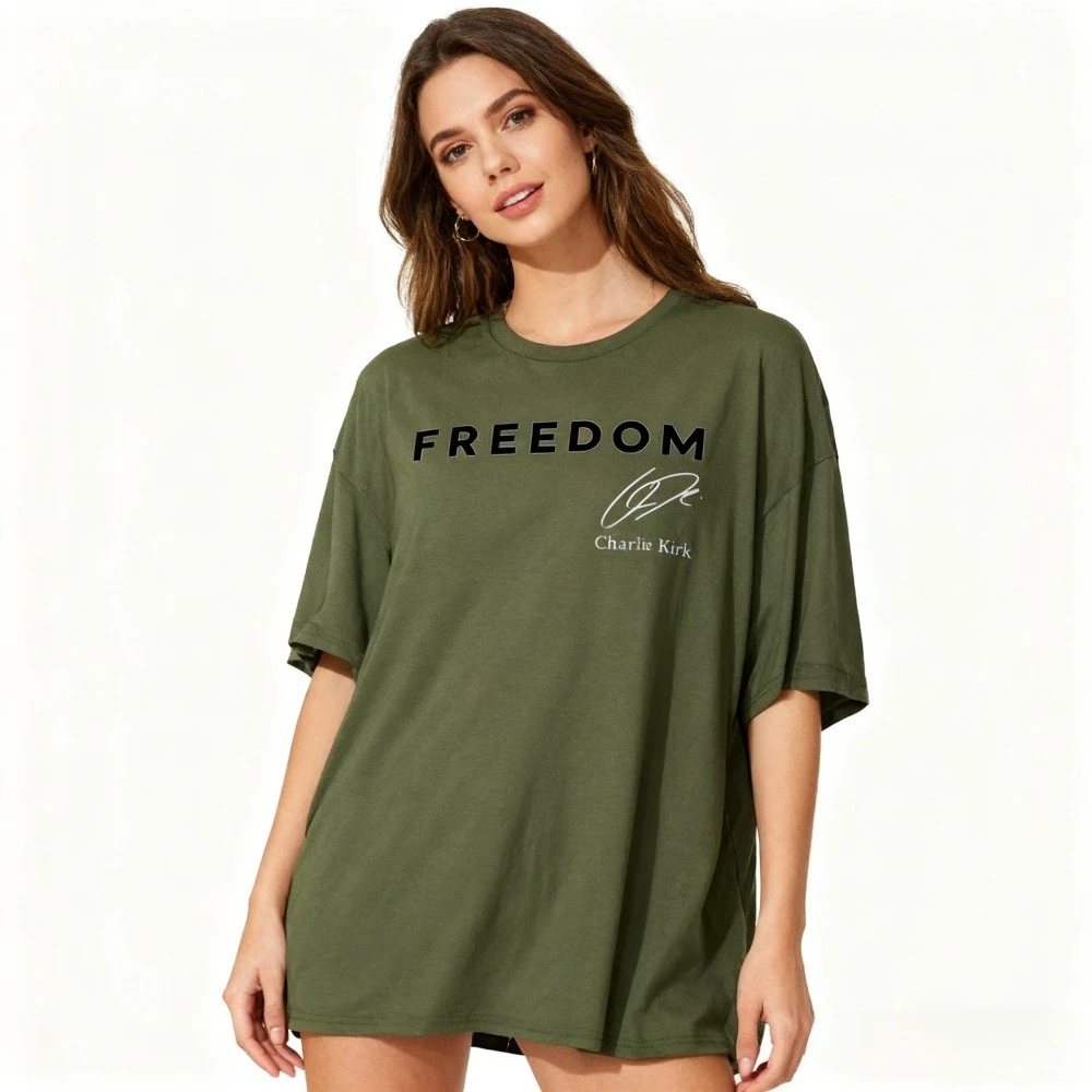 

Charlie Kirk Freedom Tshirt USA American Flag Patriotic T-Shirt Love in Remembrance Shirt RIP Charlie Clothing Signature Tee Top