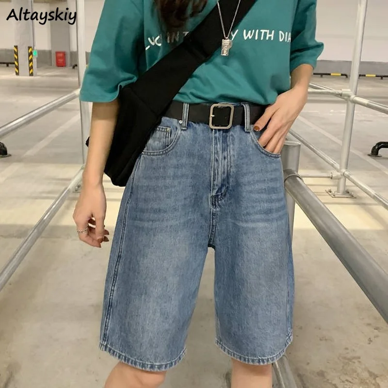 Shorts Women Classic Baggy Fashionable New Arrivals Clothes Vintage All-match Hot Girls Solid BF Korean Version Daily Sweet Chic