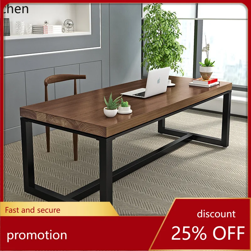 

CZ Solid Wood Office Desk Simple Modern Desktop Computer Desk Solid Wood Writing Desk