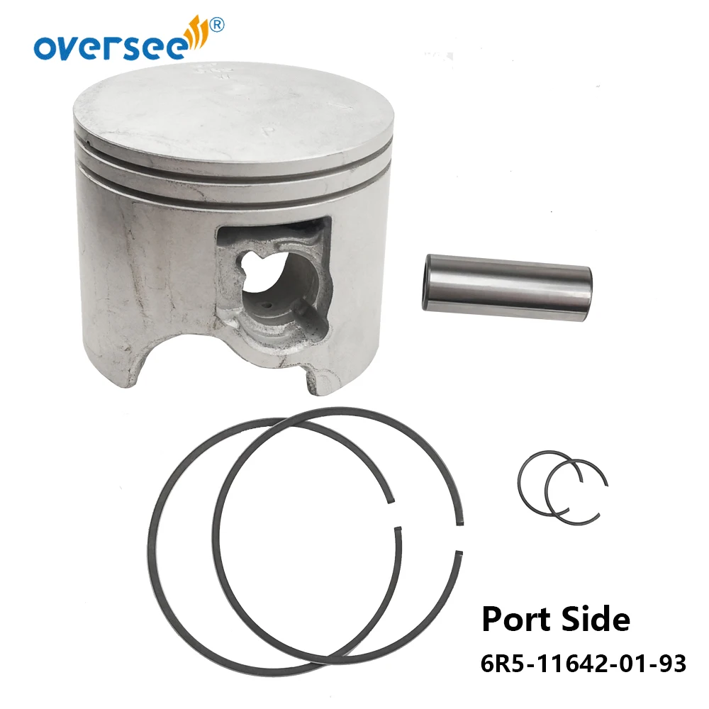 6R5-11631-01-93 +6R5-11642-01-93 Piston Kit STD For Yamaha 115HP -225HP Outboard Engine 90mm