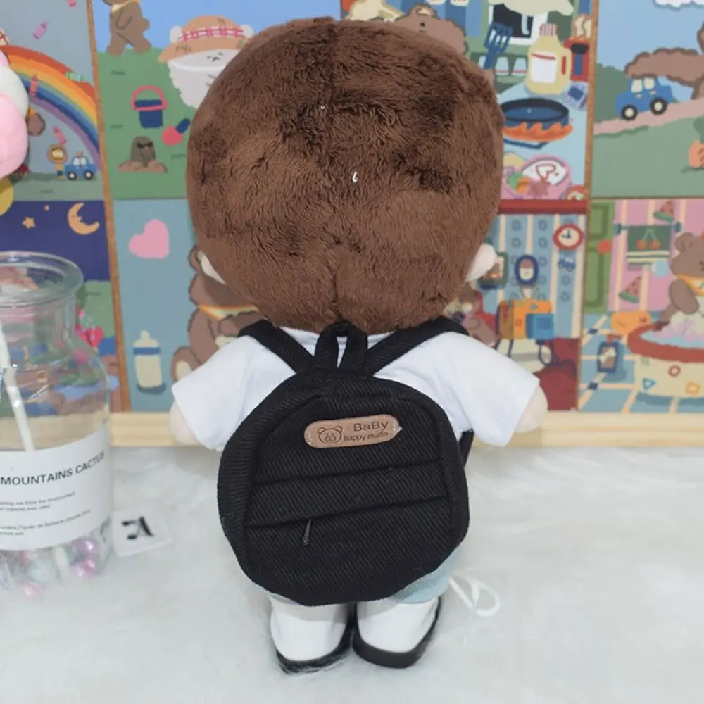 

Little Bear Little Bear Embroidery Doll Bag Embroidery Cartoon 20cm Cotton Doll Backpack Handmade Mini Mini Cartoon Backpack