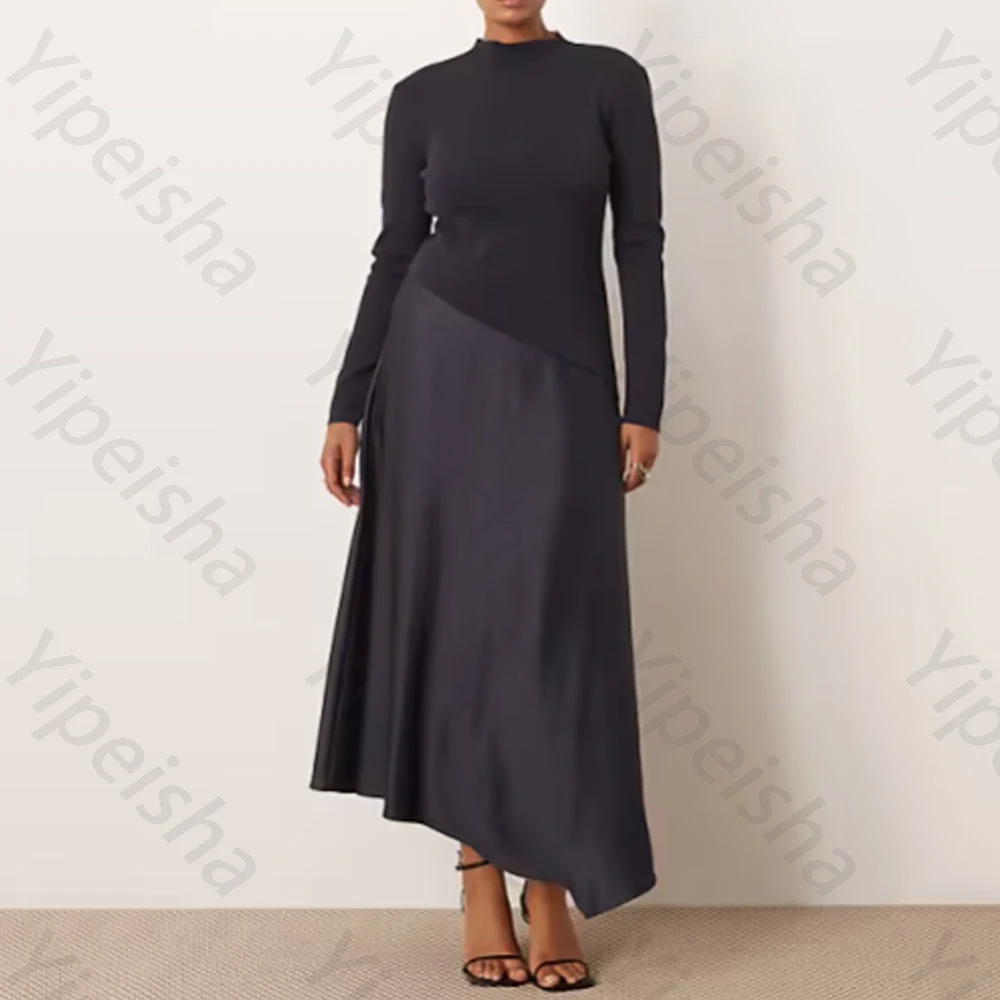 

Elegant O-neck Long Sleeves Evening Dresses Sexy Celebrity Long Dress Exquisite High Quality Prom Party Gowns Women Customized