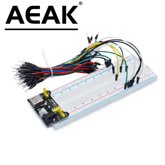 AEAK-Solderless PCB Bread Board, Test Develop, DIY para Laboratório Arduino, 400, 830 Point, MB102, MB-102, SYB-830
