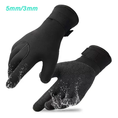 3mm/5mm Wetsuit Gloves Neoprene Diving Gloves Fishing Spearfishing Paddling Thermal Anti-Slip Surfing Gloves Diving Equipment
