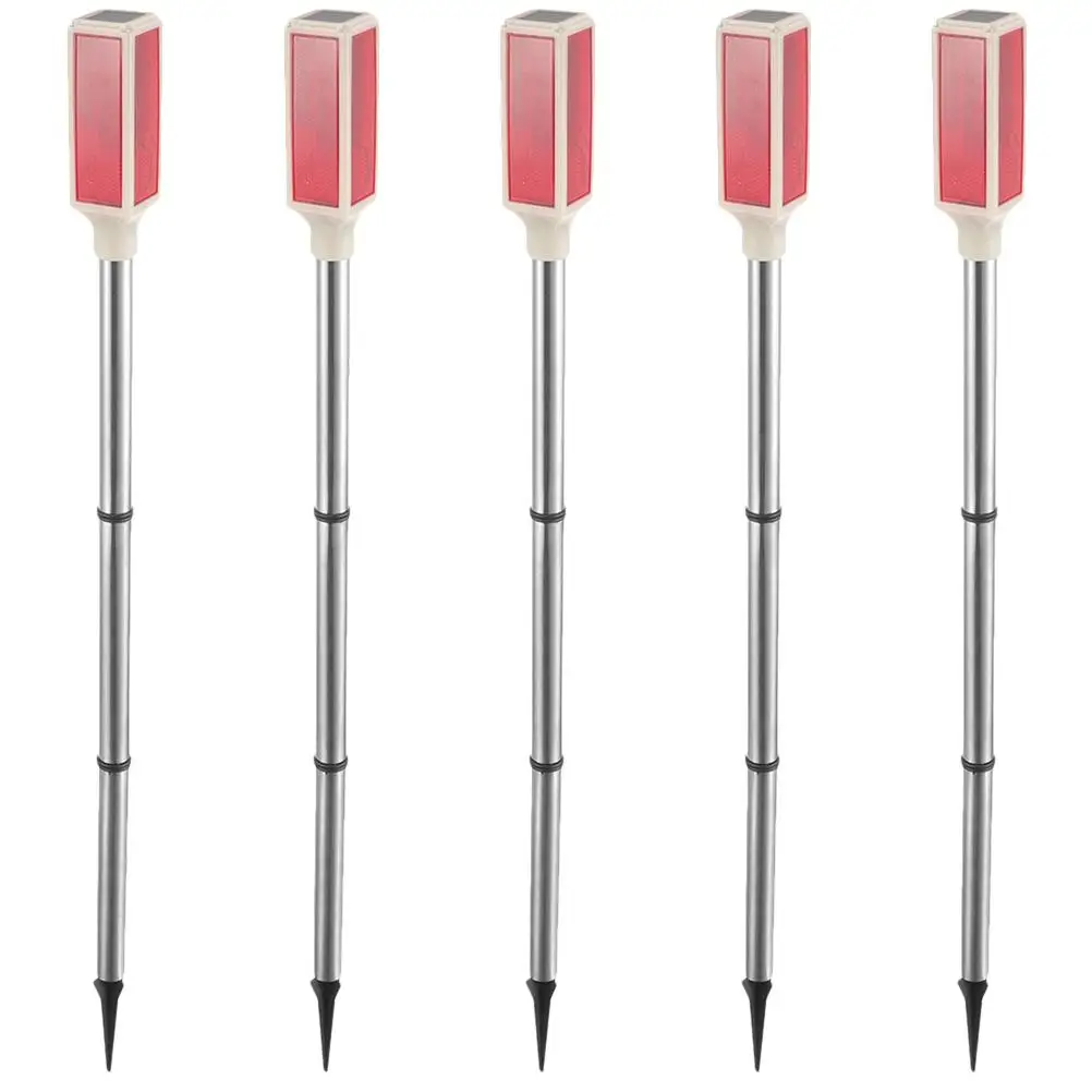 

5 шт., солнечный блокпост, стробоскоп, забор, садовая лампа, красный светофор, мигающий светодиодный светильник, уличный солнечный свет