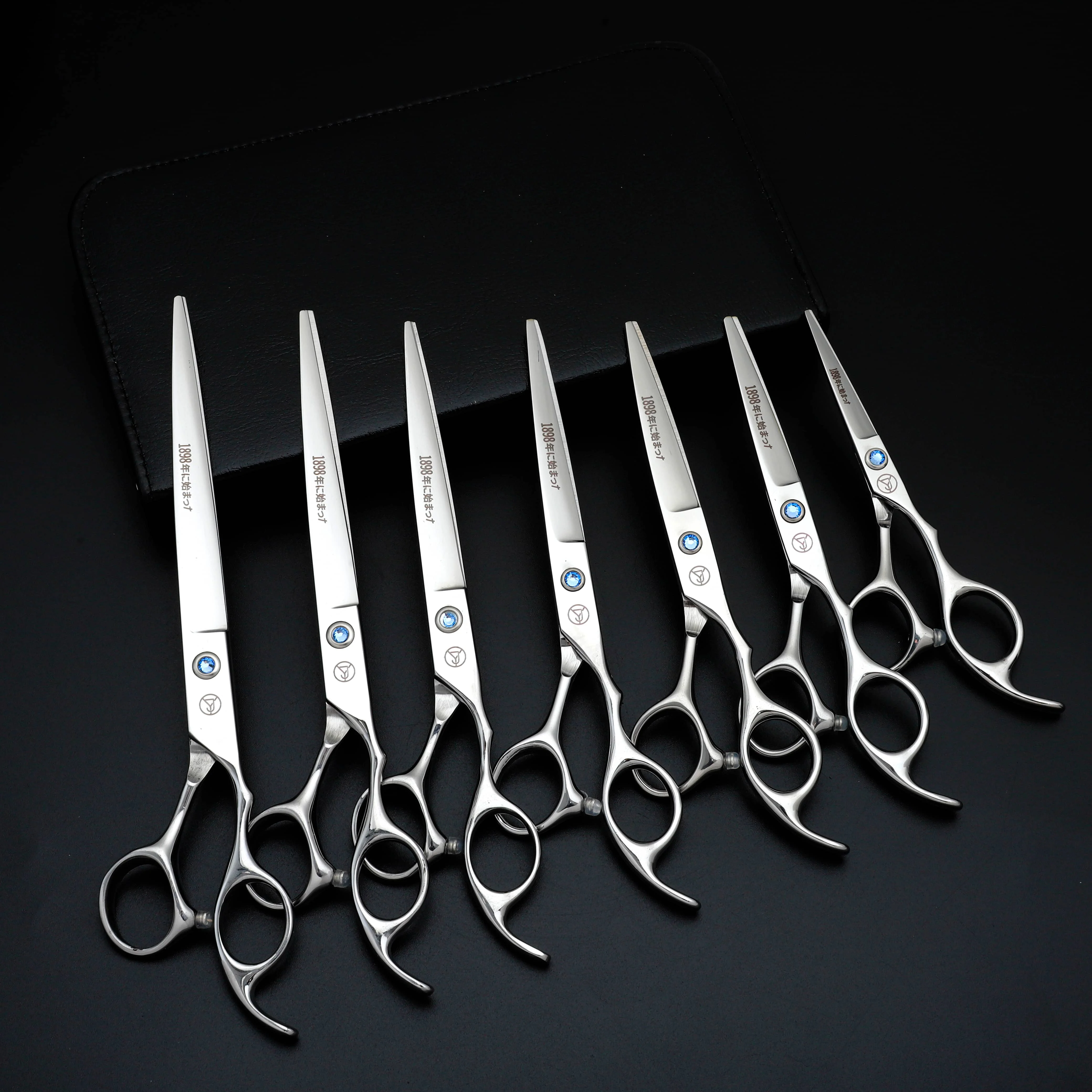 Silver Sapphire Multi-Size Hairdressing Flat Scissors Professional Beauty Salon Shears Durable Sharp Cutting