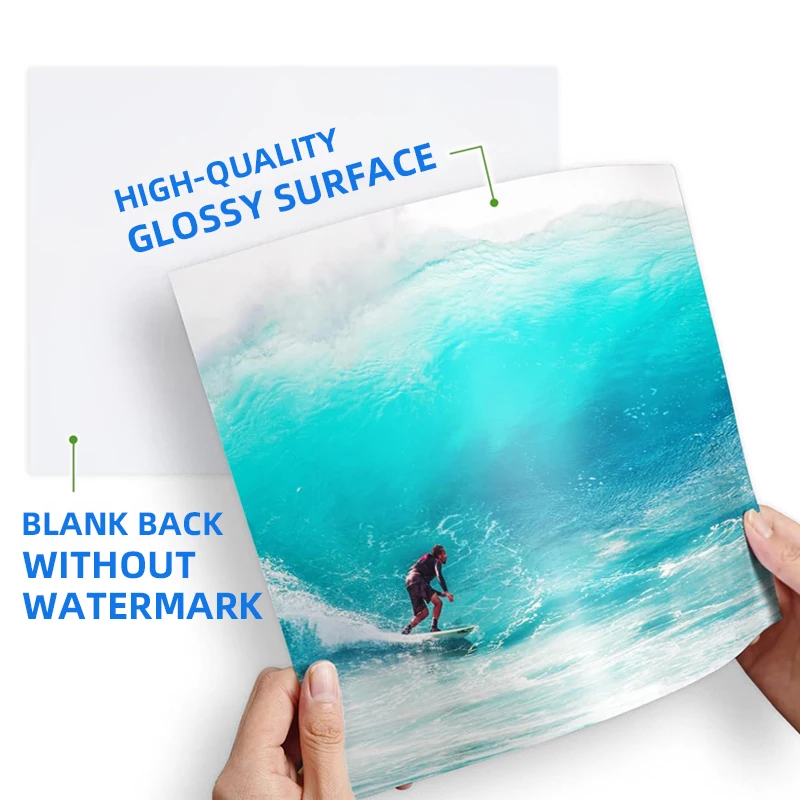 100 ورقة من ورق الصور النافثة للحبر، لامع، 18.5 × 11 بوصة، 180 جرام، 200 جرام ورق صور احترافي بحجم A4، جاف على الفور، مناسب #5
