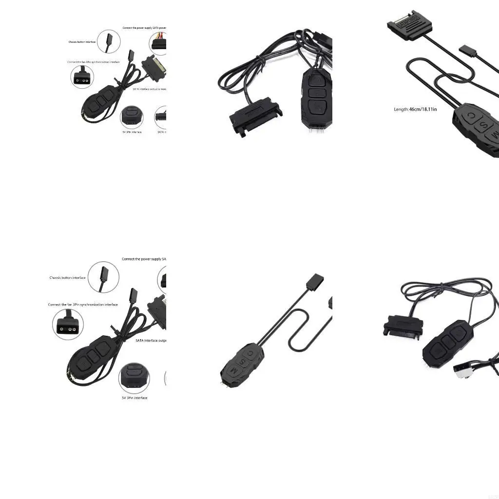 

462E 5V 3PIN ARGB Controller LED Lighting Cooling Fan Water Cooling ARGB Control Cable