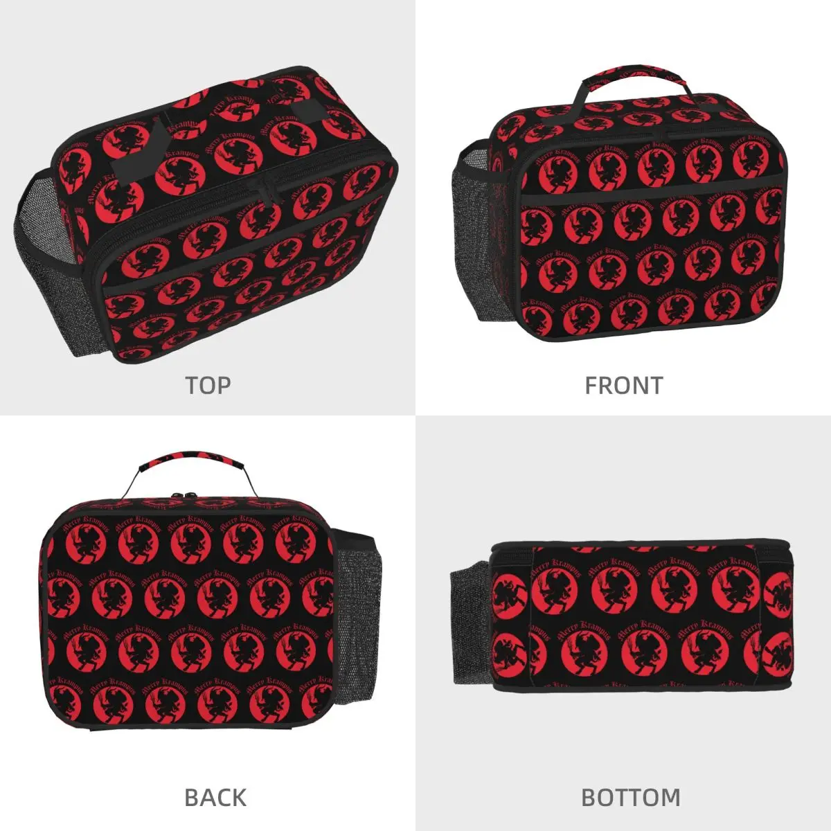 Merry Krampus Horror Christmas Insulated Lunch Bag for Kids School Cooler Thermal Food Box Tote Leakproof Lunch Boxes Container
