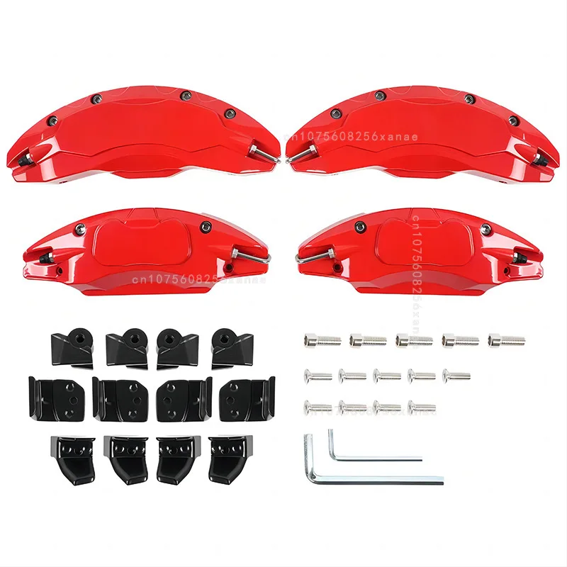 For Tesla Model Y Caliper Covers Aluminum Model 3 Wheel Hub 2017-2023 Set Of 4, Sticker Will Be Included Brake Accessories