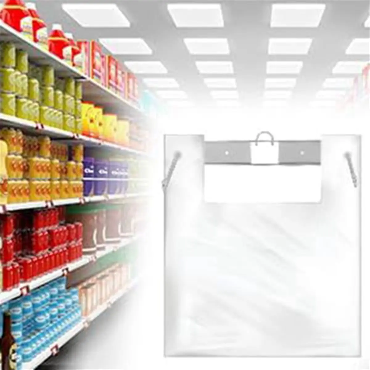 New Tool T-Shirt Bag Rack Holder, Wall Mounted Plastic Bag Organizer with Screws, Fits Standard Bags