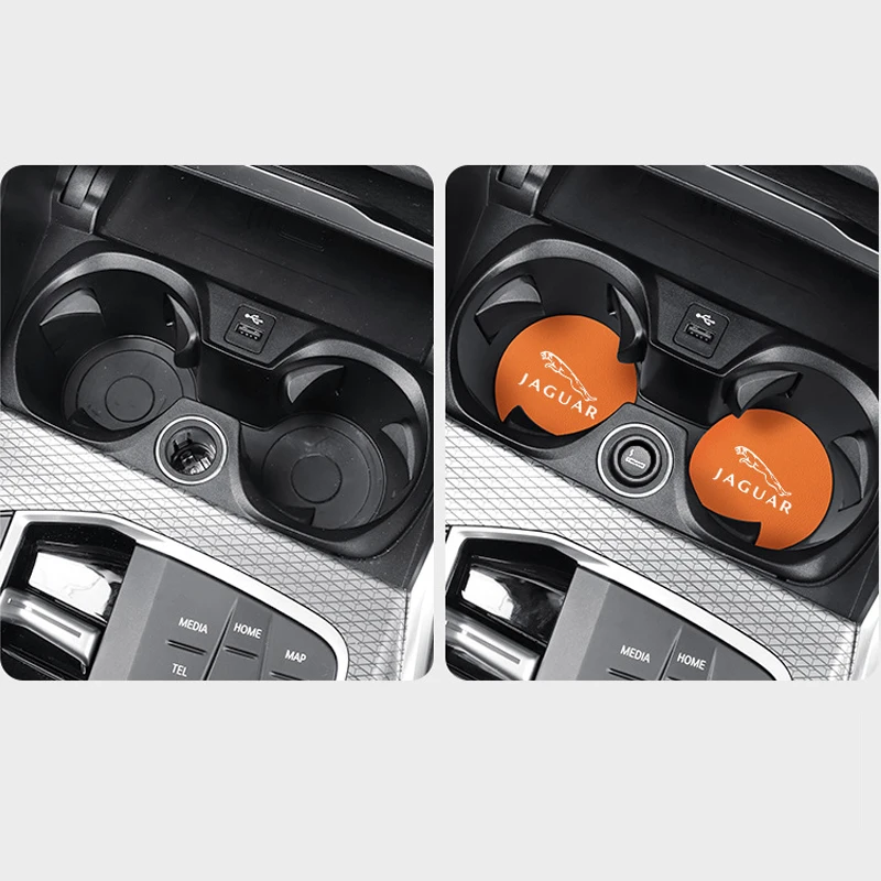 سيارة كأس الماء وسادة ملصق شعار ملحق ل جاكوار X S F XF XE XJ XK XEL XFL XJL XJ6 XJS XKR XFR F-Type F-Pace E-Pace I-Pace