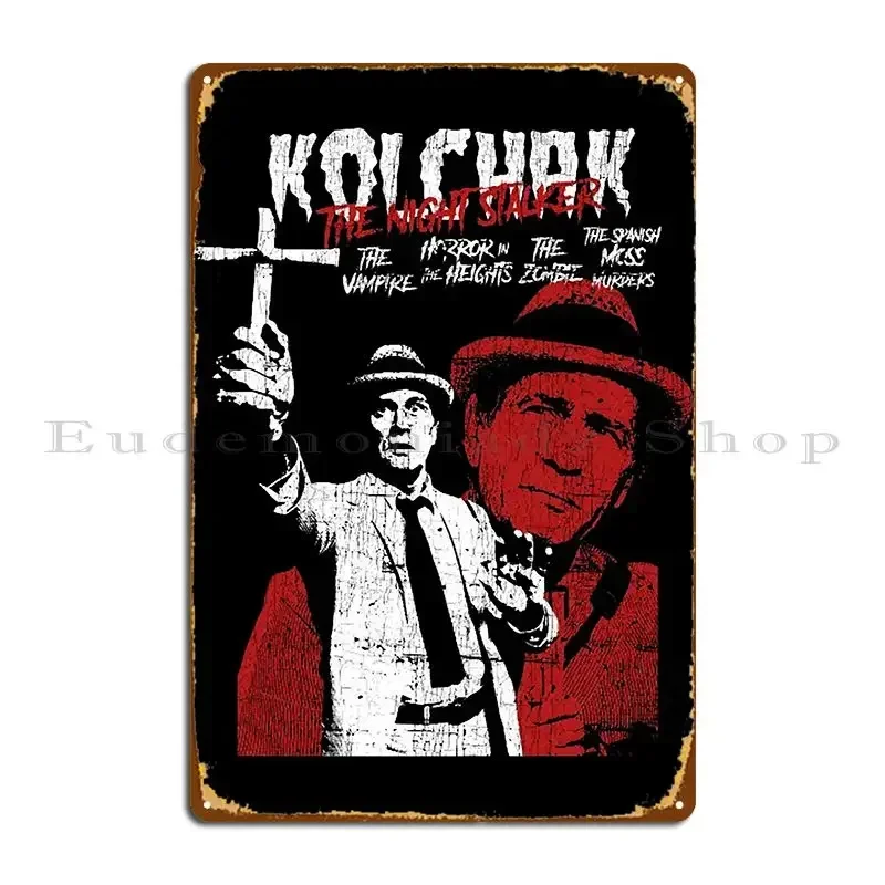 Kolchak The Tv Night Stalker Metal Plaque Rusty Custom Cinema Party Pub Tin Sign Poster