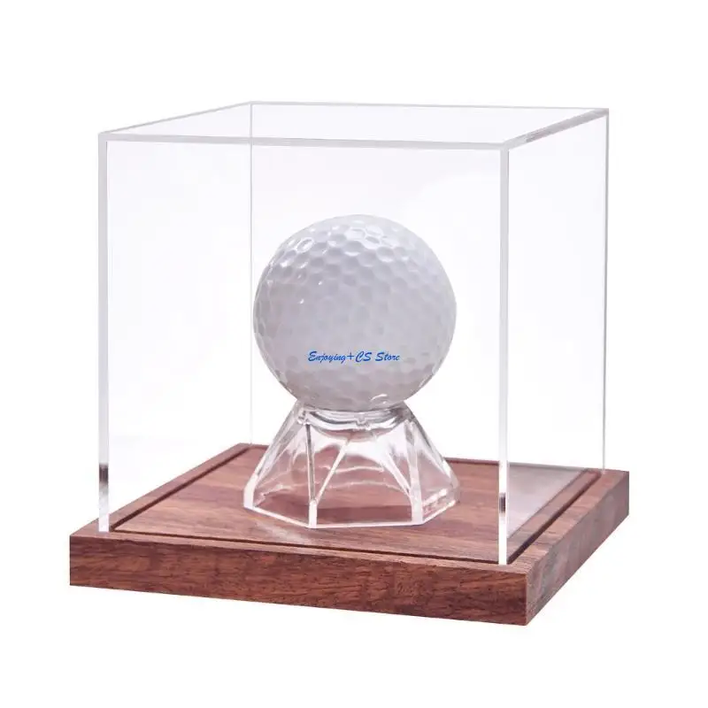 

Y51D Sun Protecting Baseball Showcases Box With Durability Acrylic And Base for Single Ball Protecting