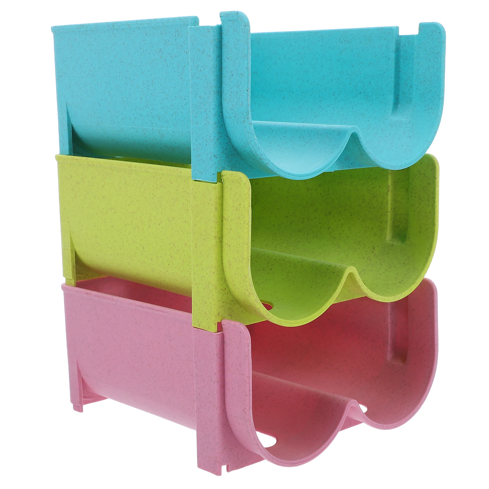 

3pcs Stackable Rack Can Storage Rack Refrigerator Storage Box Wine Containers Strong Space Saving Organizer