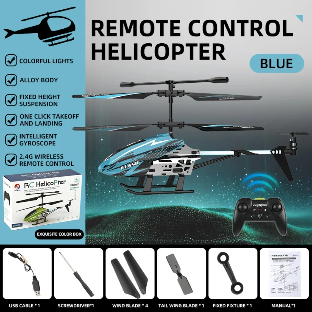 

Metal Alloy RC Helicopters Silver Red Pink 3.5 Channels Remote Control Plane USB Charging Rechargeable Flying Helicopter Toy