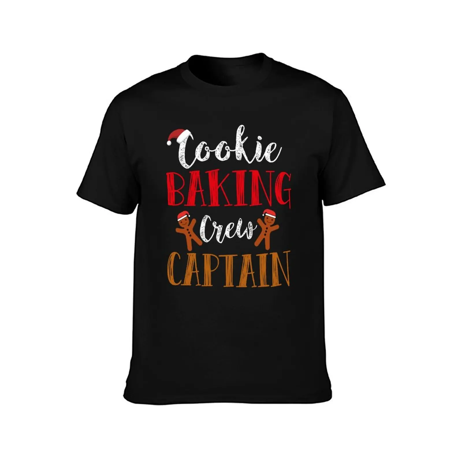 Holiday Christmas Cookie Baking Crew Captain T-Shirt Holiday Casual Short Sleeve Top T-Shirt
