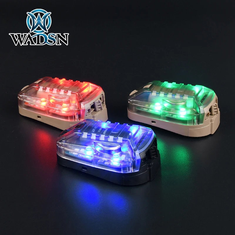 WADSN HEL STAR 6 GEN3 Airsoft Helm Olahraga Lampu Biru Hijau Merah IR Strobe Tahan Air Luar Ruangan Lampu Flash Sinyal Keselamatan