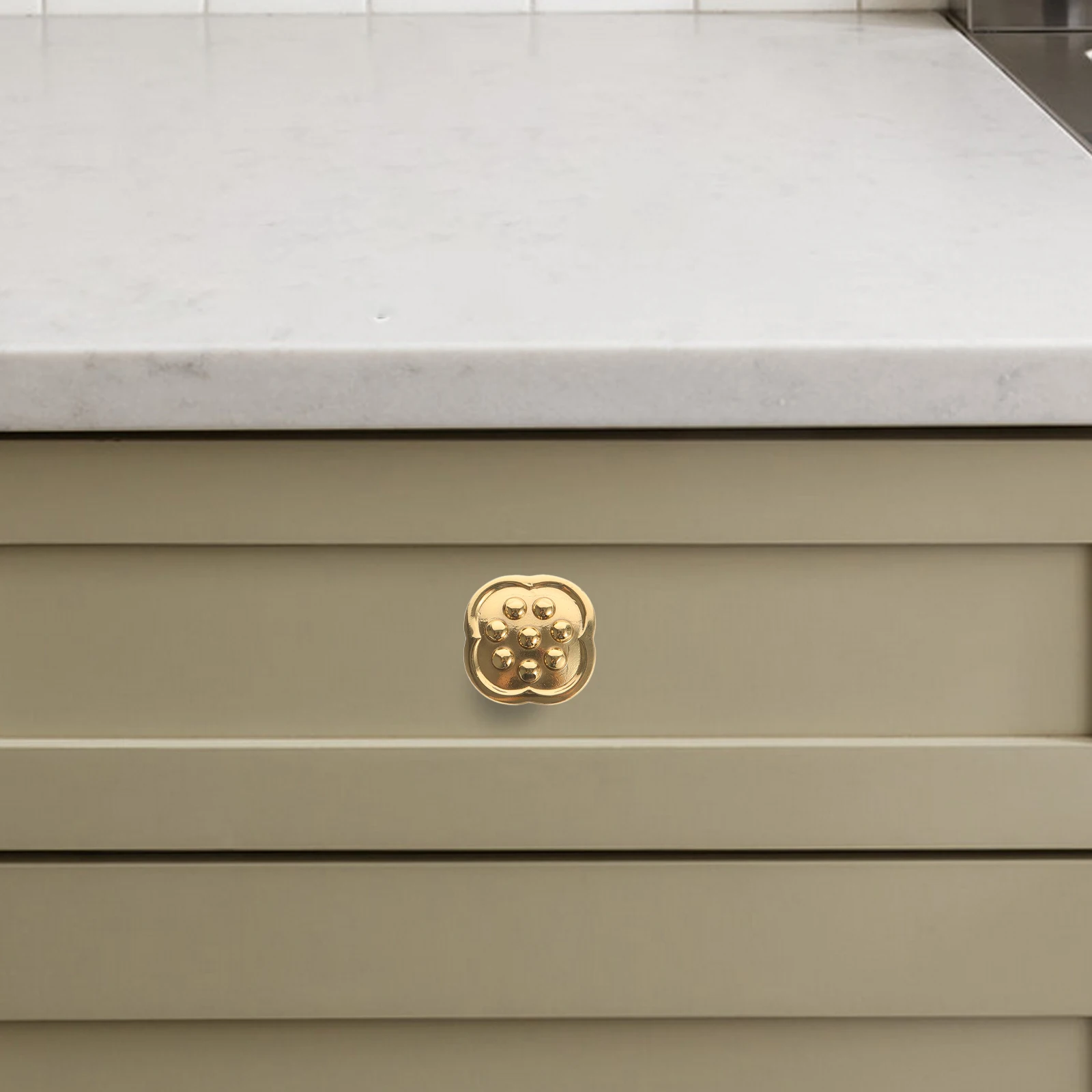 

2 Pcs Brass Lotus Drawer Knob Cabinet Handle Furniture Decorative Metal Pull 20x20mm Wardrobe Closet Storage Hardware