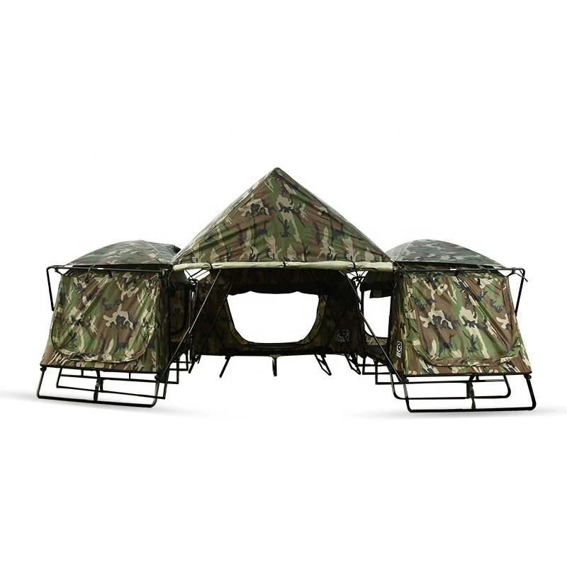 

Camping Off Ground Tent 6 Person Cot Tent Waterproof Portable Folding Easy to Set Up for Outdoors Traveling Fishing Hiking