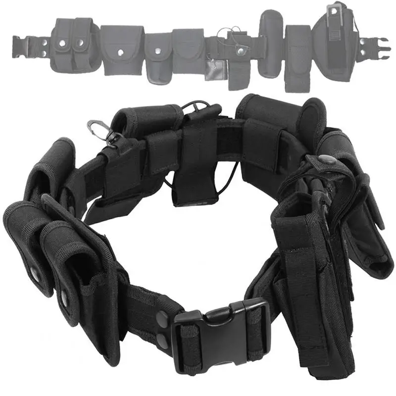 

Tactical Belt Set, MOLLE Attachments Pouch and Holster, Waterproof 800D Oxford Fabric Adjustable Duty Belt