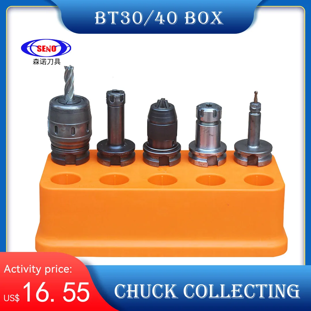 

SENO BT30 Chuck Collection Box BT40 Tool Holder Plastic Storage Box Camshaft Parts Holder Box CNC ToolBox