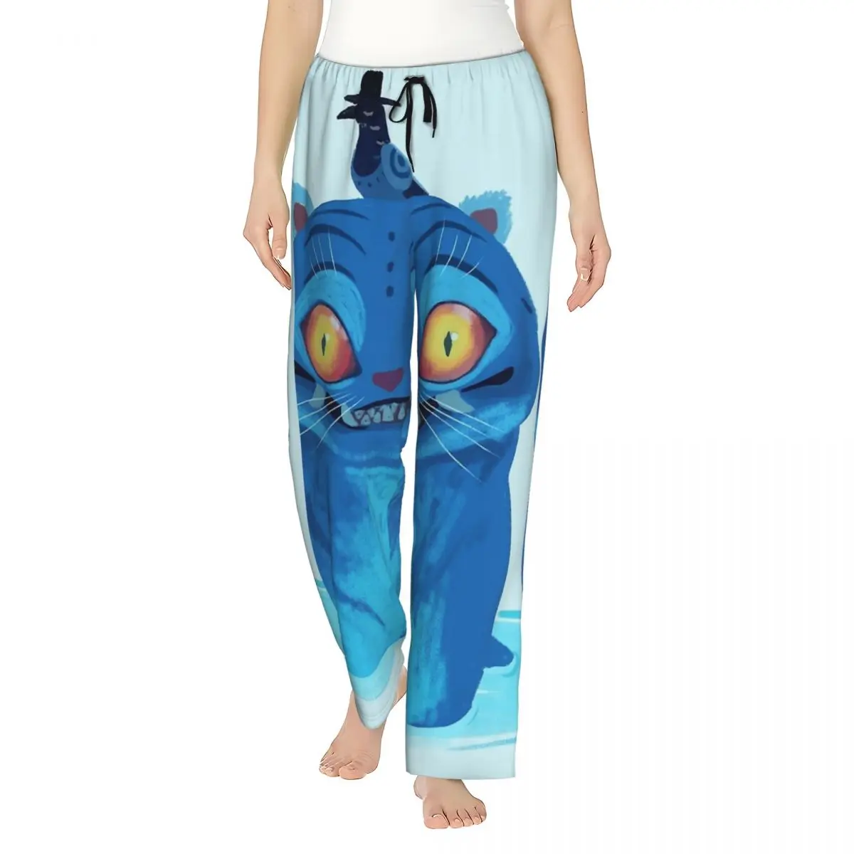 

Kpop Demon Hunters Tiger And Bird Pajama Pants Autumn Loose Casual Sleeping Pants Lady Breathable Home Trousers Oversize Pajamas