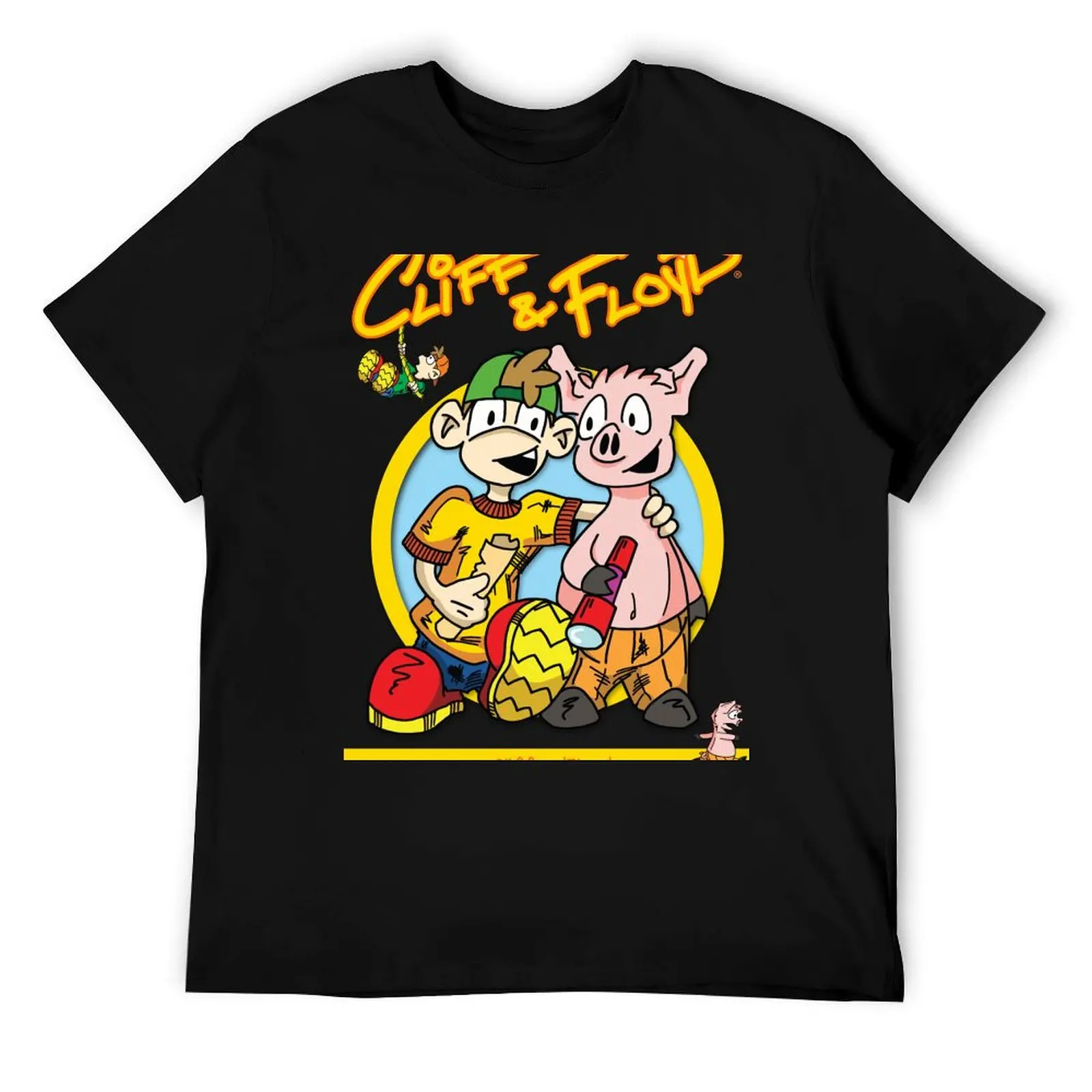 

Cliff and Floyd - футболка с основным изображением, мужская футболка с рисунком аниме, футболки большого размера, мужские футболки для мужчин, футболка