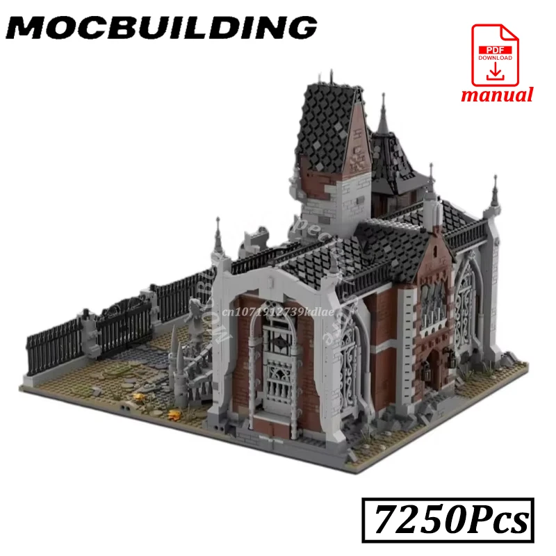 Modular Mansion Model Medieval Castle Buildings MOC Building Blocks Bricks City Street View Construction Toys