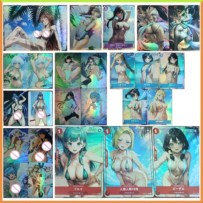 Anime Goddess Story DIY ACG Nami Android 18 Bulma Mai Shiranui Desktop Games Card Toys for boy Collectible Card Birthday Present