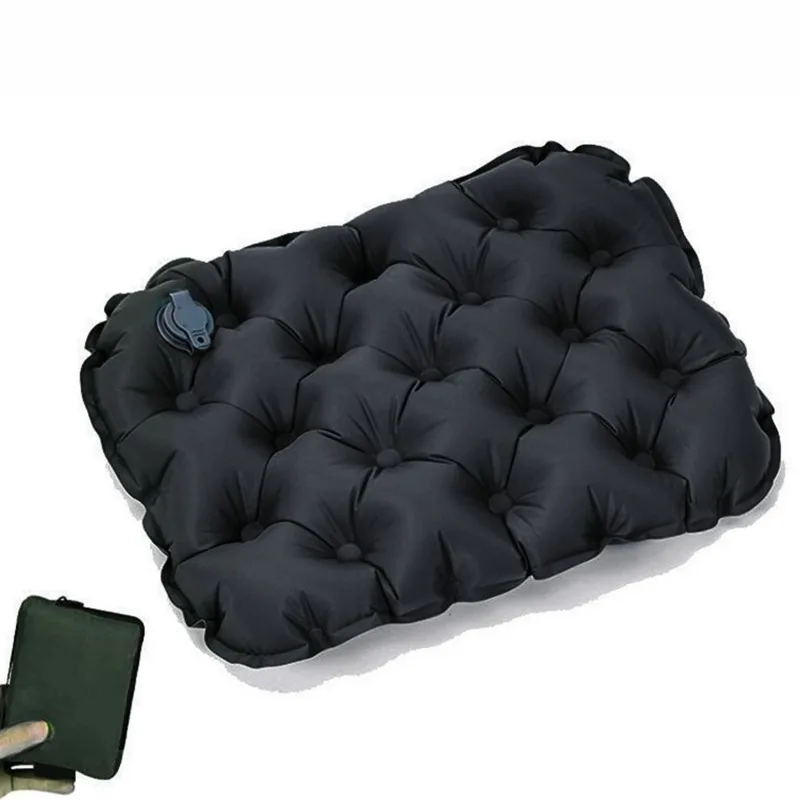 49x37.5cm Air Cushion Pillows Outdoor Camping Sleep Cushion Folding Inflatable Pillows Chair Cushion Seat Pads With Storage Bag