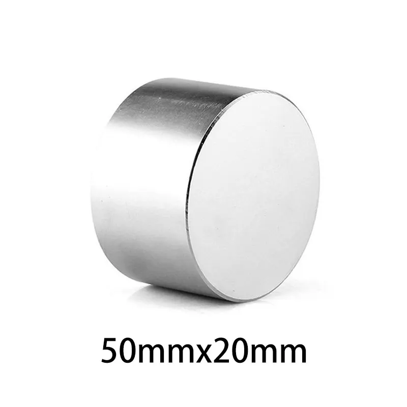 1PC 50x20 mm Big Thick Super Strong Powerful Magnets 50mm X 20mm Bulk Round Rare Earth Neodymium Magnet 50x20mm N35 50*20 mm