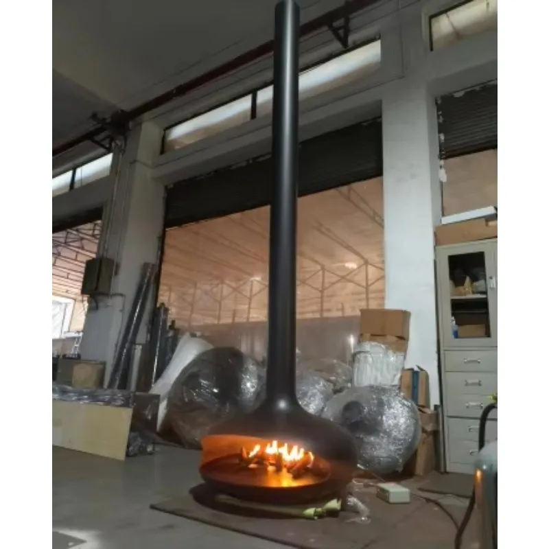 

【Hot】Remote Control Suspended Fireplace ized Indoor Modern Stove Ceiling-Mounted Hanging Fireplaces